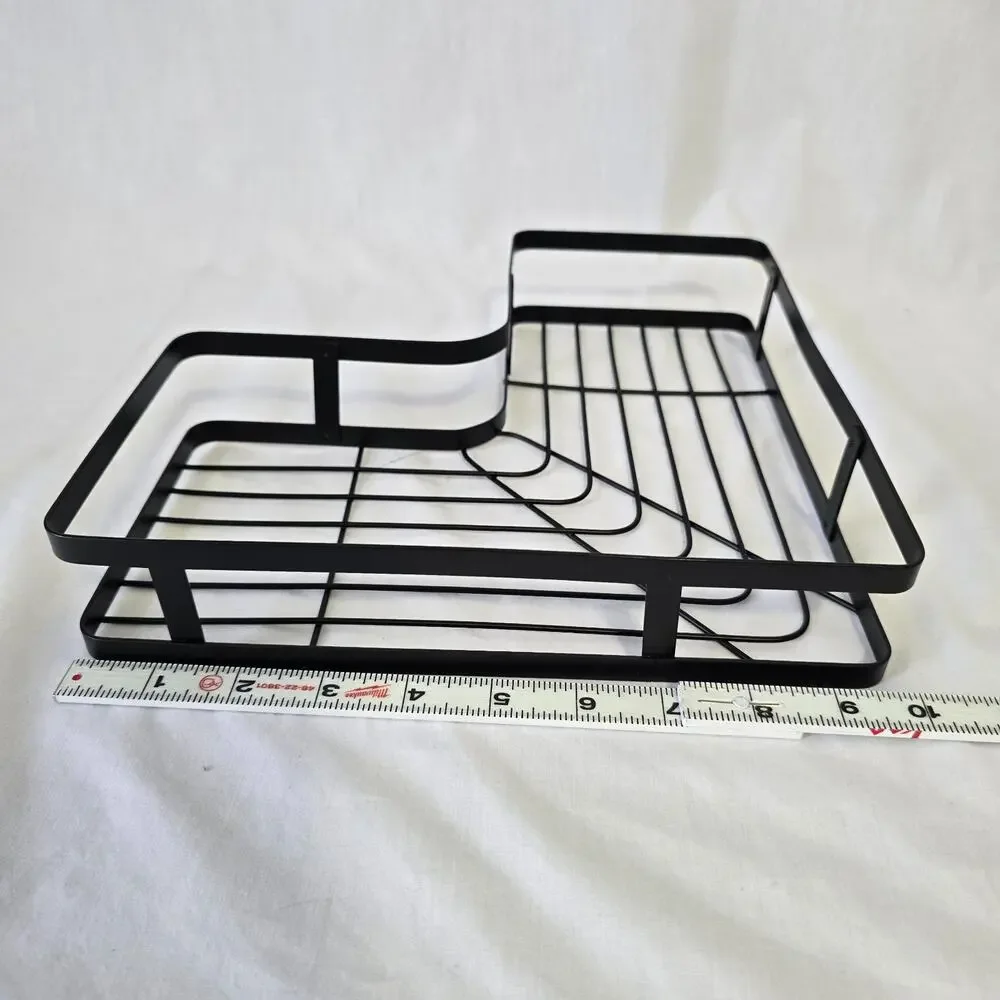 Metal Corner Shower Caddy Black Suitable for Multiple Spaces 2 In Box New